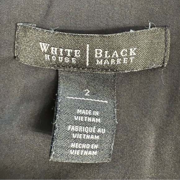 White House Black Market Black Wrap Dress Size 2 - Picture 11 of 11